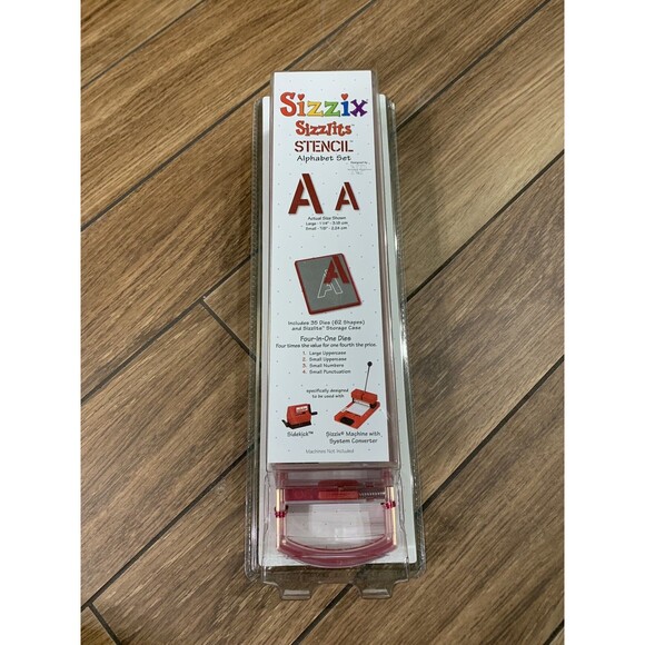 SIZZIX Sizzlits Stencil ALPHABET SET W/ Case 38-9732 New/Sealed Scrapbooking - Picture 11 of 11